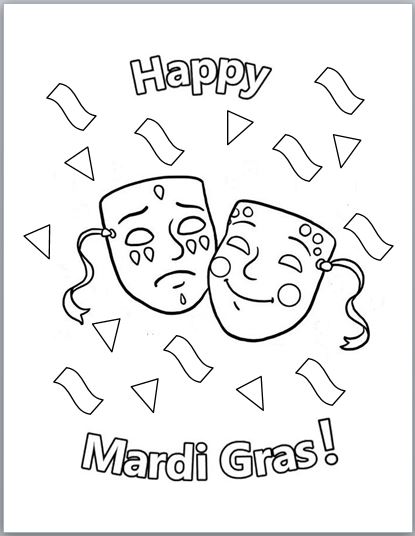 fat tuesday coloring pages - photo #16