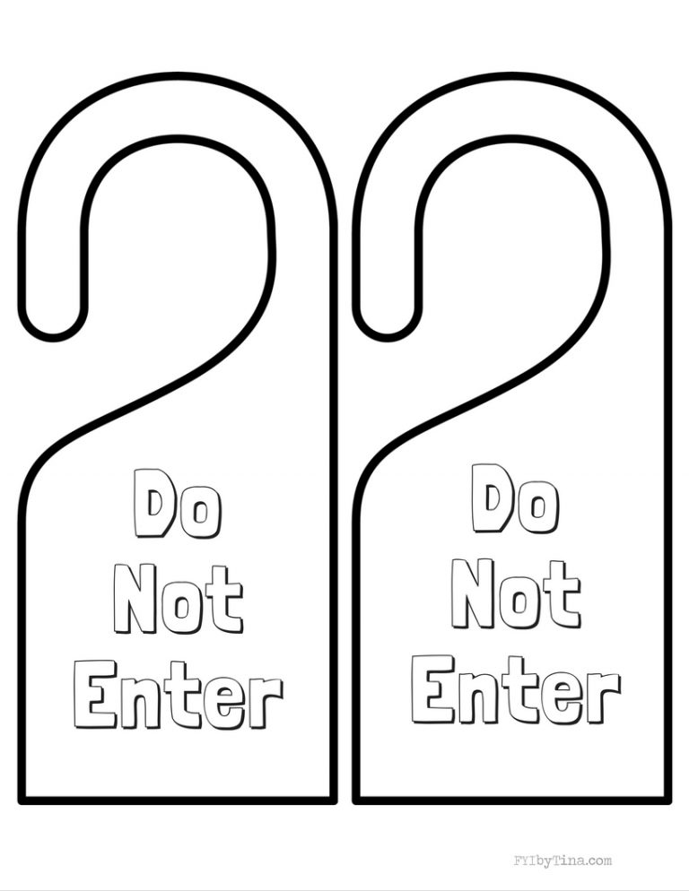 Do Not Enter Door Hanger Free Printable FYI By Tina