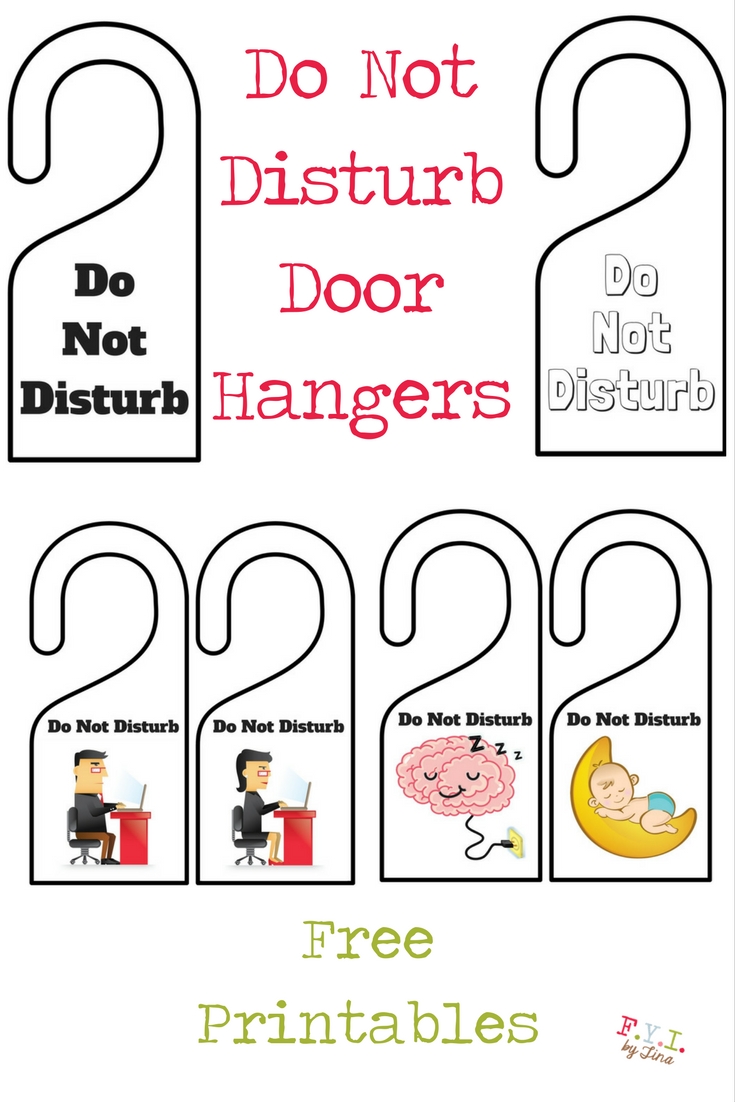 Do Not Disturb Door Hanger Free Printable FYI By Tina