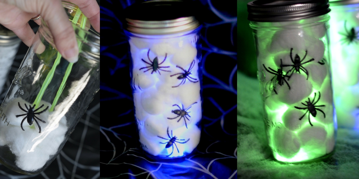 Glowing Spiders in a Jar • FYI by Tina