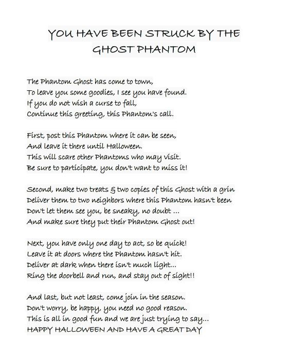 Ghost Phantom Poem