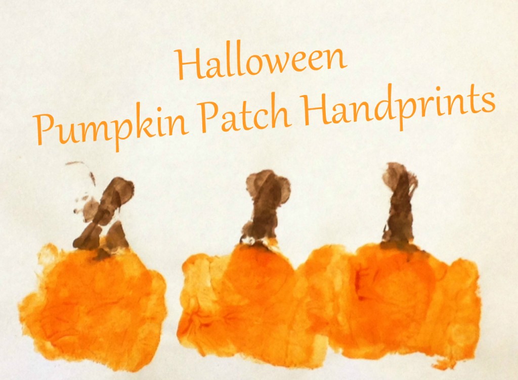 Halloween Pumpkin Patch Handprint Craft