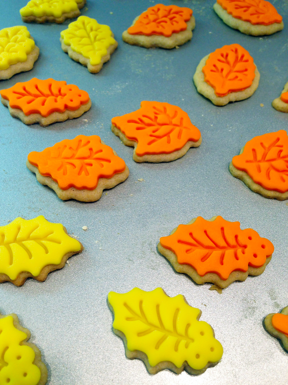 Fall Leaf Sugar Cookies In Process 13