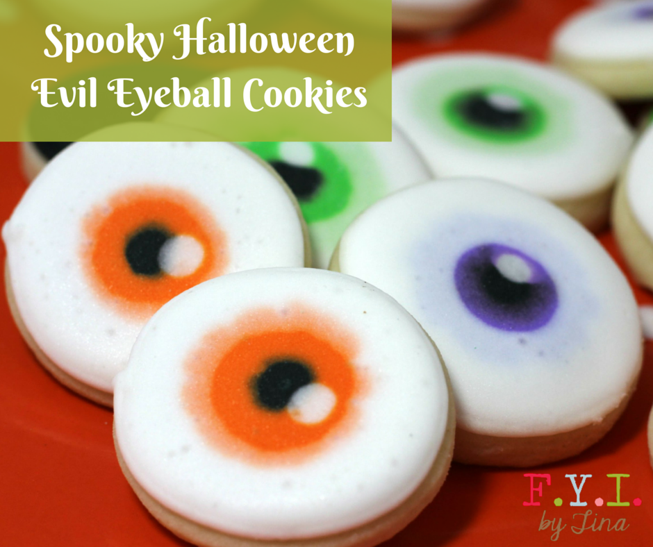 Spooky Halloween Evil Eyeball Cookies - Facebook Image