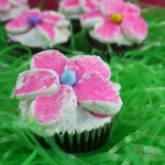Easter Pink Flower Cupcake