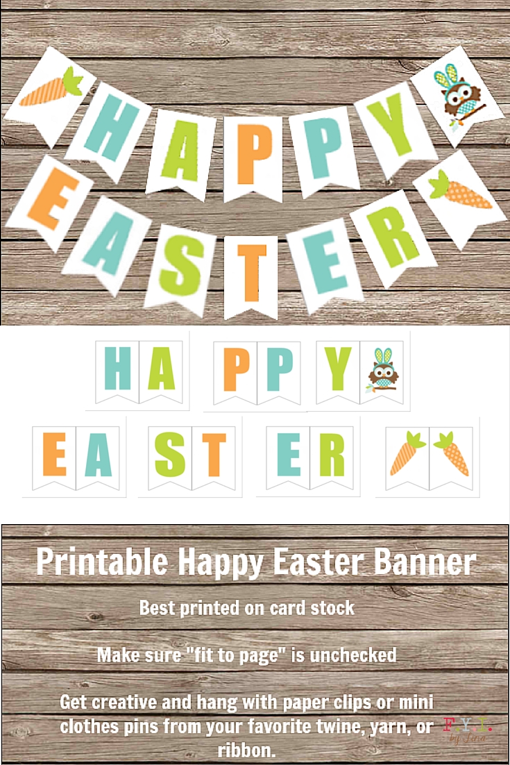Check out this super easy way to do your own decorations for Easter! Print my free super fun Happy Easter Banner! Print, cut, and decorate TODAY!