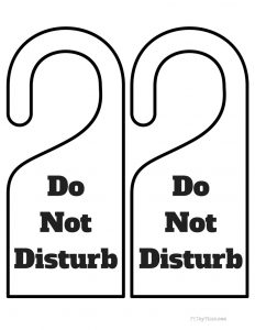 Do Not Disturb Door Hanger - Free Printable