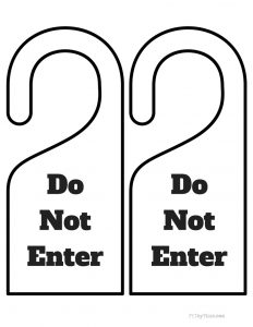 Do Not Enter Door Hanger - Free Printable