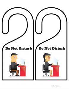 Do Not Disturb Door Hanger - Free Printable