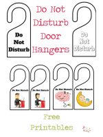 Do Not Disturb Door Hanger – Free Printable