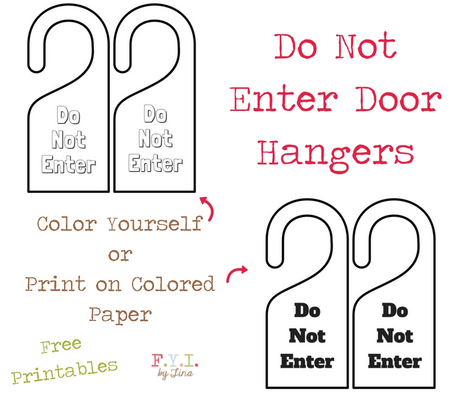 Do Not Enter Door Hanger Free Printable fb