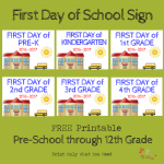 Free Printable- First Day of School Sign 2016-2017 School Year