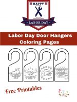 Labor Day Door Hangers Coloring Pages – Free Printable