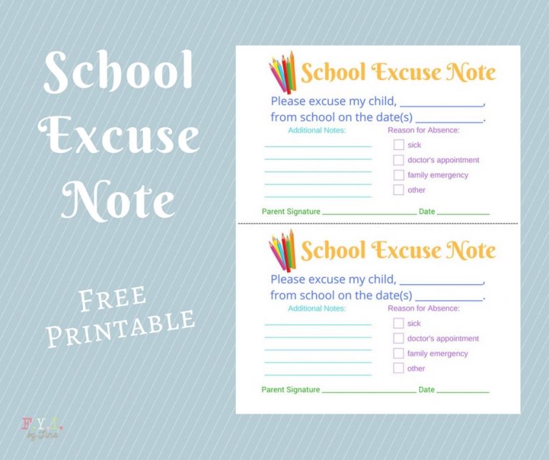 School Excuse Note Free Printable FYI By Tina school-excuse-note-free-printable-fyi-by-tina