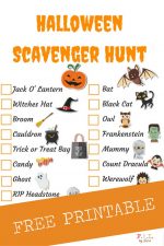 Halloween Scavenger Hunt – Free Printable