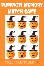 Pumpkin Memory Matching Game – Free Printable