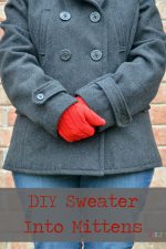 DIY Sweater Into Mittens