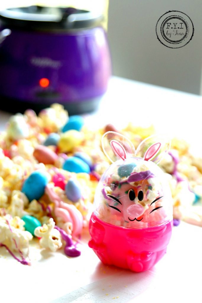 Easter Bunny Chocolate Popcorn • FYI by Tina
