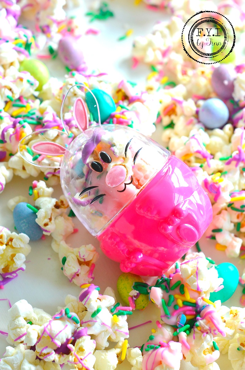 Easter Bunny Chocolate Popcorn • FYI by Tina