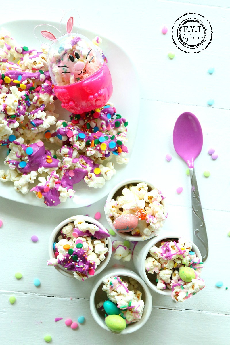Easy Easter Popcorn Recipe or Bunny Bait is a perfect sweet and salty popcorn treat covered in melted chocolate, simply sweet Easter Recipe.